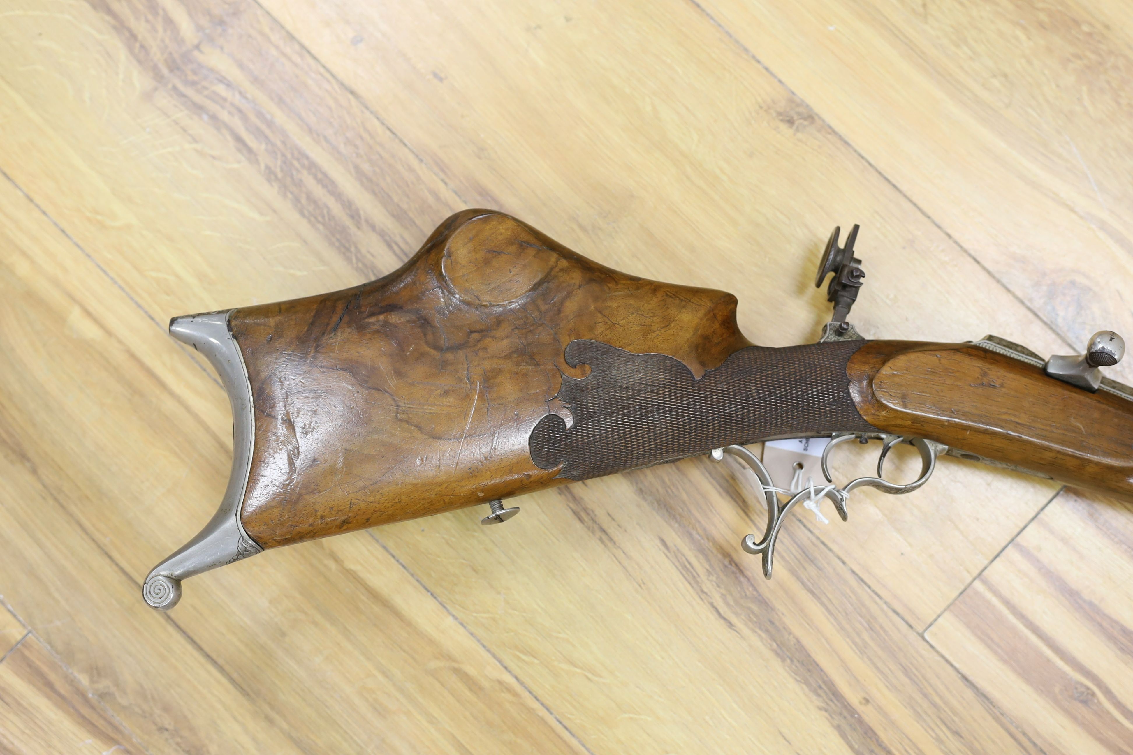 A German Zimmer-schutzen breech-loading rifle, 114cm